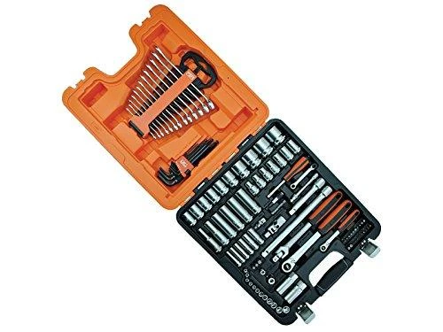 Bahco Galvučių, priedų bei įrankių rinkinys su siauragalvėmis terkšlėmis 1/2" ir 1/4" 103 vnt