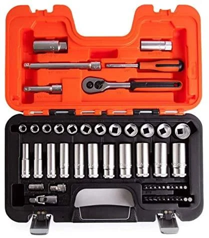 Bahco Galvučių ilgų ir trumpų rinkinys 10-22mm + bits PH,PZ,HEX,TORX 53vnt 3/8"