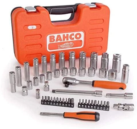 Bahco Galvučių ilgų ir trumpų rinkinys 10-22mm + bits PH,PZ,HEX,TORX 53vnt 3/8"