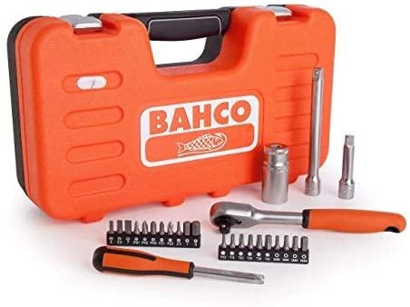 Bahco Galvučių ilgų ir trumpų rinkinys 10-22mm + bits PH,PZ,HEX,TORX 53vnt 3/8"