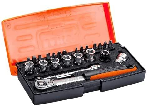 Bahco Galvučių 4-10mm ir antgalių PH/PZ/TX/SL rinkinys 1/4" 24vnt