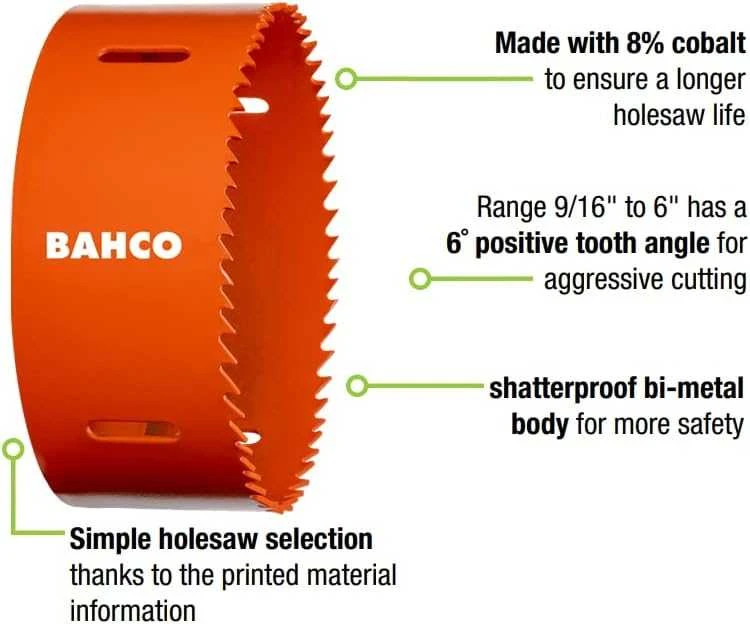 BAHCO 114mm BIMETALINĖ KIAUŠĖ