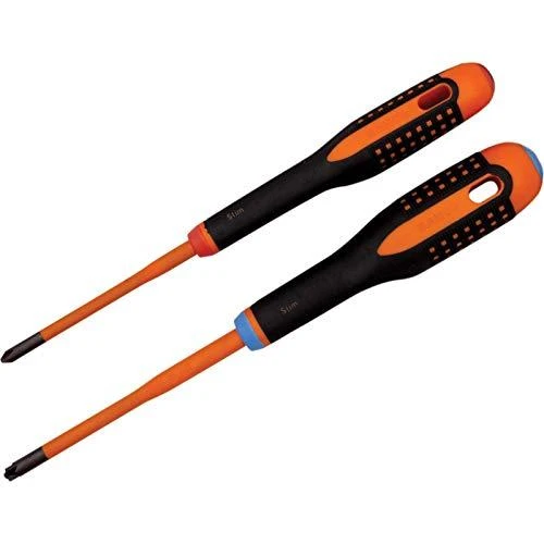 Bahco Izoliuotų atsuktuvų rinkinys ERGO™ Combi slim 2 vnt - SL5/PZ1; SL6/PZ2 - 1000V VDE