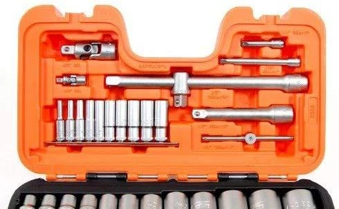 Bahco Galvučių, terkšlių ir priedų rinkinys 1/4" ,1/2" 56vnt