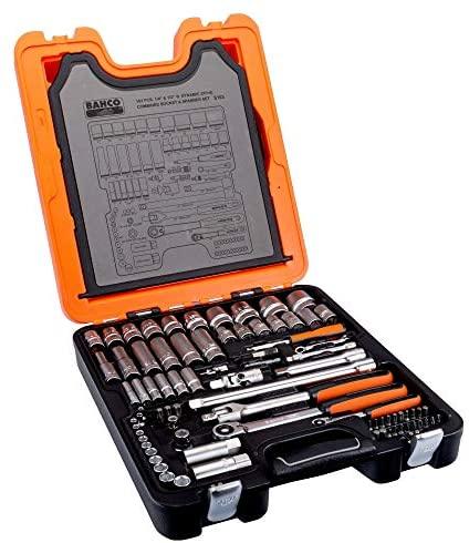 Bahco Galvų 4-32mm, priedų ir raktų 7-19mm komplektas 1/2"+1/4" 95 vnt