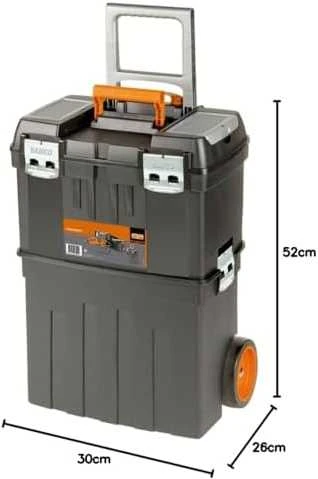 Bahco Plastikinė įrankių dėžė ant ratukų 470x290x630mm