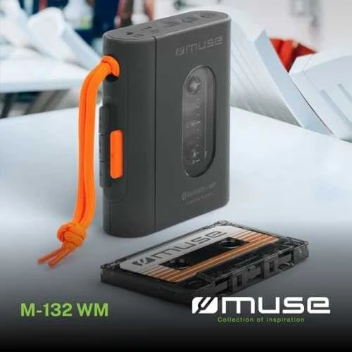 Vaizdo grotuvas „Muse“ | Nešiojamasis kasečių grotuvas | M-132 WM | USB jungtis | „Bluetooth“