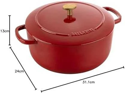 BALLARINI BELLAMONTE Puodas żeliwny apvalus 4 ltr, raudona