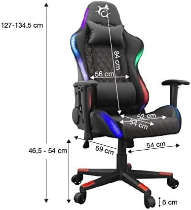 Žaidimų kėdė White Shark Thunderbolt RGB GC-90042 Gaming Chair, Juoda