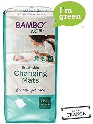 Kūdikių paklotai BAMBO NATURE Eco-Friendly, 60x60,10vnt BAMBN2874