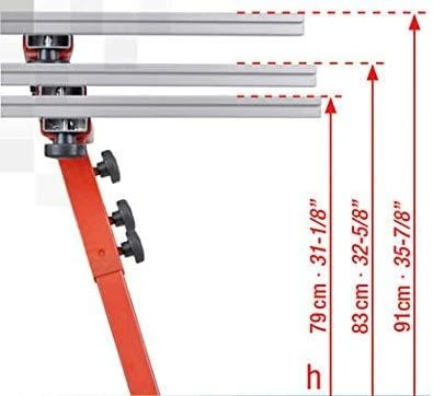 Montolit stalo kojų aukščio reguliavimo mechanizmas