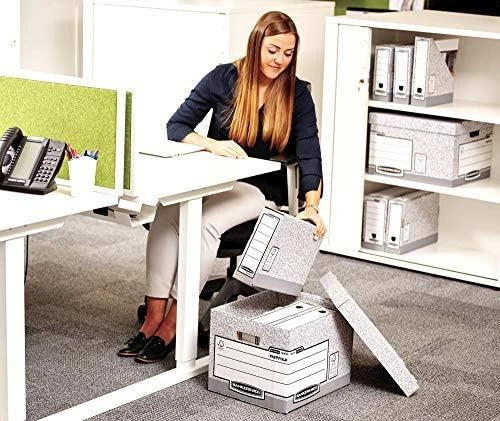 Fellowes Bankers Box System su FSC archyvinė dėžutė su nuimamu dangteliu FastFold, op. 1 vnt. (00810-FFEU)