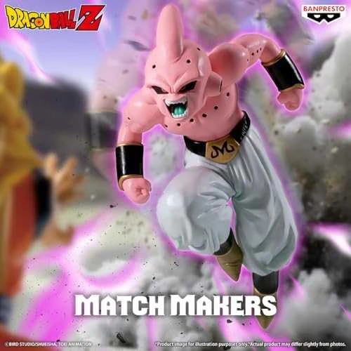 Banpresto Dragon Ball Z Match Makers Majin Buu Pure vs Super Saiyan 3 Son Goku figure 17cm