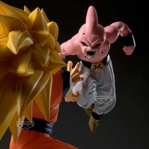 Banpresto Dragon Ball Z Match Makers Majin Buu Pure vs Super Saiyan 3 Son Goku figure 17cm