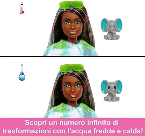 BARBIE „Cutie Reveal“ rinkinys, džiunglių serija - drambliukė