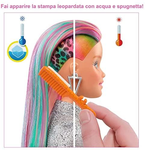 Mattel Barbė vaivorykštės spalvų plaukais