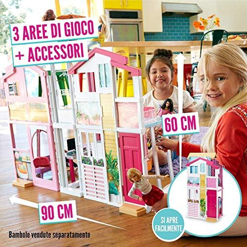 BARBIE barbės namas Malibu (3 aukštų), DLY32