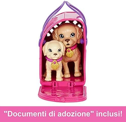 Mattel Lėlė Barbė šuniukų įvaikinimo žaidimų rinkinys