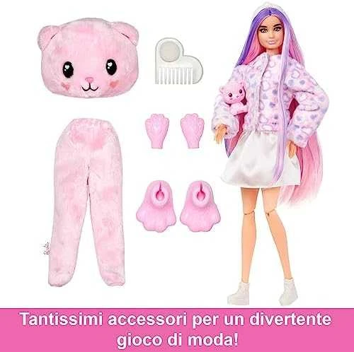 BARBIE „Cutie Reveal“ rinkinys, marškinėlių serija – meškutė