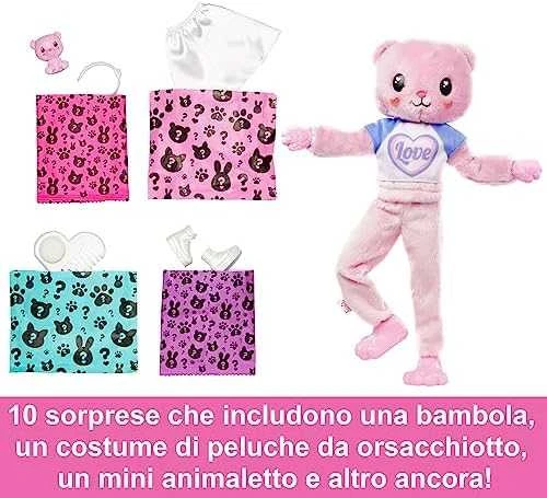 BARBIE „Cutie Reveal“ rinkinys, marškinėlių serija – meškutė