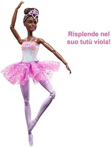 Mattel HLC26 Barbie Ballerina Doll Magic Lights Brunette | Mattel