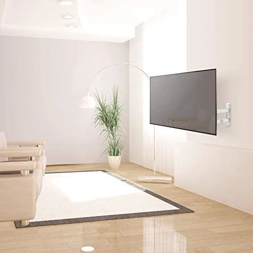 Laikiklis BARKAN 3400W.W 65" lygiam/lenktam TV, 4 lankstų, sieninis, baltas