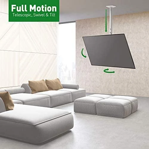 Barkan Flat/ Curved TV Ceiling Mount 3500 Lubinis laikiklis, Full motion, 29-63 ", Maksimalus svoris (talpa) 40 kg, Baltas