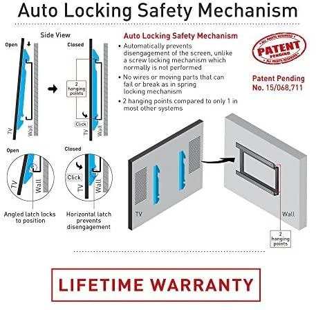 Laikiklis BARKAN E302+.B 29"-65" LED televizorius, fiksuotas, sieninis, juodas