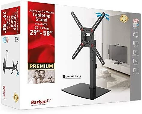 Laikiklis Barkan Floor stendas, Full motion, 29-58", Juodas