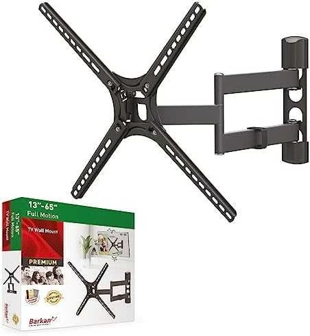 Laikiklis BARKAN BM343 13"-65" lygiam/lenktam TV, 4 lankstu, sieninis, juodas