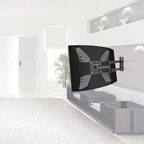 Laikiklis BARKAN 3400L.B 65" lygiam/lenktam TV, 4 lankstų, sieninis, juodas