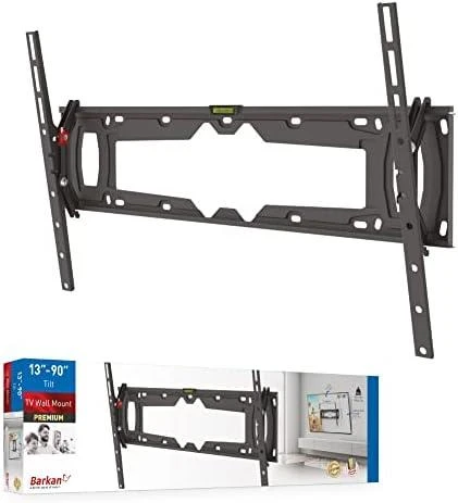 Barkan Flat/ Curved TV Wall Mount E410+ Sieninis laikiklis, Pakreiptas, 32-90 ", Maksimalus svoris (talpa) 60 kg, Juodas