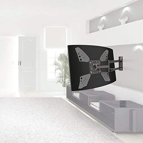 Laikiklis BARKAN 3400L.B 65" lygiam/lenktam TV, 4 lankstų, sieninis, juodas