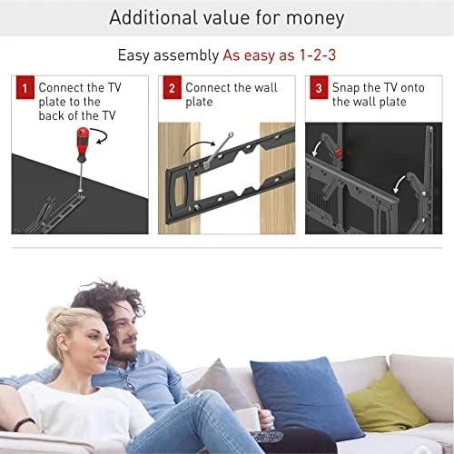Barkan Flat/ Curved TV Wall Mount E410+ Sieninis laikiklis, Pakreiptas, 32-90 ", Maksimalus svoris (talpa) 60 kg, Juodas