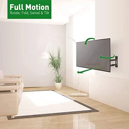 Laikiklis BARKAN BM343 13"-65" lygiam/lenktam TV, 4 lankstu, sieninis, juodas