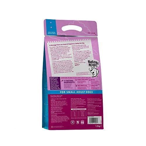 Barking Heads Tiny Paws Quackers Grain Free sausas maistas mažų veislių šunims 1,5kg