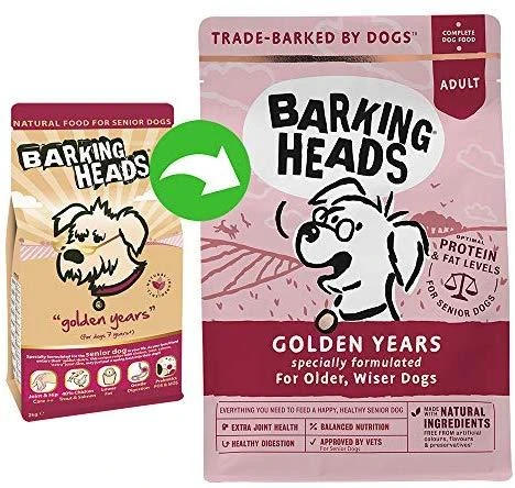 Barking Heads Golden Years senjorams (Vištiena/upėtakis/lašiša) 12kg