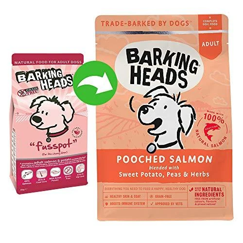 Barking Heads Hair Necessities lašiša paš šun su lašiša 2kg