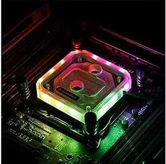 Barrow Intel CPU vandens blokas RGB, akrilinis – baltas