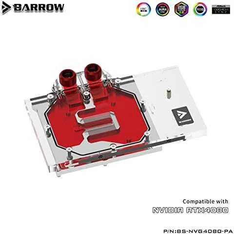 Barrow LRC 2.0 RTX 4080 Founders Edition Aurora, RGB, juodas – akrilinis