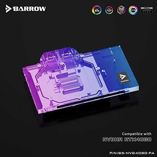 Barrow LRC 2.0 RTX 4080 Founders Edition Aurora, RGB, juodas – akrilinis