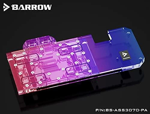 „Barrow LRC2.0“ pilno padengimo GPU „Vanduo“ blokas, skirtas „ASUS STRIX 3070 Aurora RGB“ (akrilas)