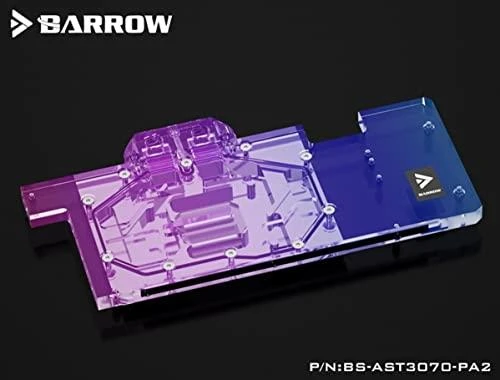 Barrow Barrow LRC2.0 visos aprėpties GPU Vanduo Block, skirtas ASUS TUF 3070 Aurora RGB – akrilas