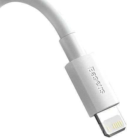 Baseus laidų rinkinys (USB - „Lightning“ 2 vnt.). greitas įkrovimas 1,5 m (Baltas)