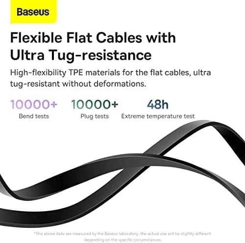USB laidas Baseus Bright Mirror 2 Type-C į MicroUSB/Type-C/Lightning 3.5A 1.1m juodas CAMJ010201