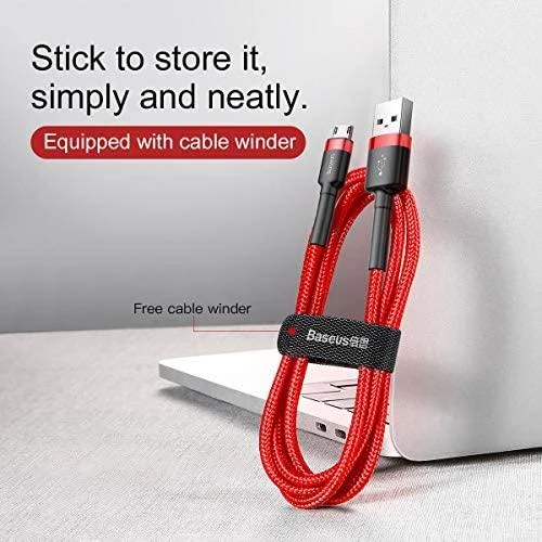 Baseus Cafule Micro USB kabelis 1.5A 2m - Raudonas