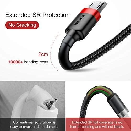 Baseus USB MicroUSB pakrovimo laidas | 1,5A/2m