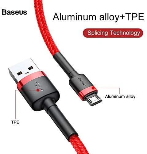 Baseus Cafule Micro USB kabelis 1.5A 2m - Raudonas
