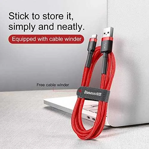 Baseus Cafule kabelis USB-C 3A 1m - Raudonas