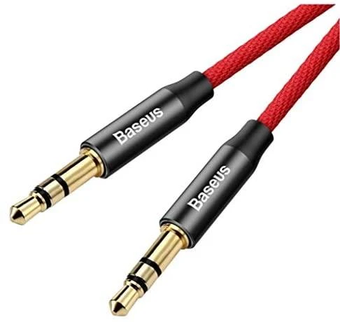 Baseus Yiven 3.5mm AUX kabelis 1m - Juodas / Sidabrinis